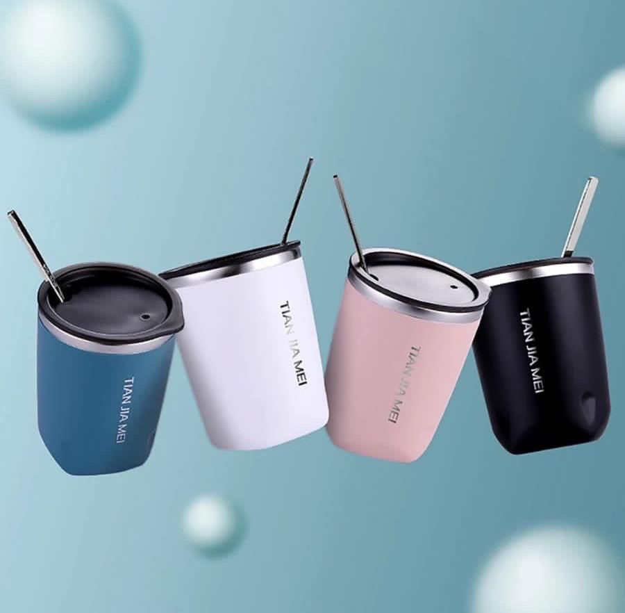 بوتل حراري ستانلس ستيل مخملي الملمس بحجم 320 مل