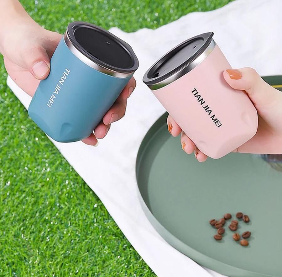 بوتل حراري ستانلس ستيل مخملي الملمس بحجم 320 مل