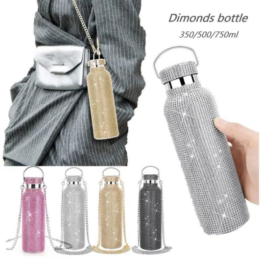 Dimonds Bottle الجيديد والمختلف كليا بوتل حراري بحجم 500 مل مرصع بالأحجار